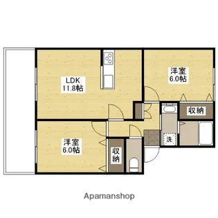 プランタンⅢ【2階】の間取り