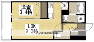 月光福山三吉町【3階】の間取り