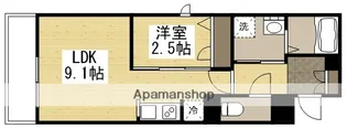 月光福山三吉町【3階】の間取り