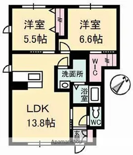 グランマスト川口A棟【1階】の間取り