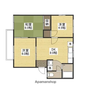 ハイツサンシャイン A【201号室】の間取り
