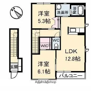 パルテール A棟【2階】の間取り