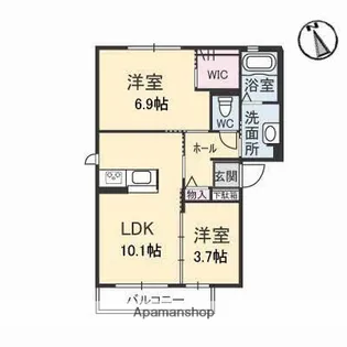 グロリアス【1階】の間取り