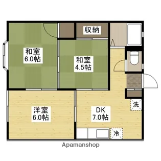 パレスナカシマ木之庄【1階】の間取り