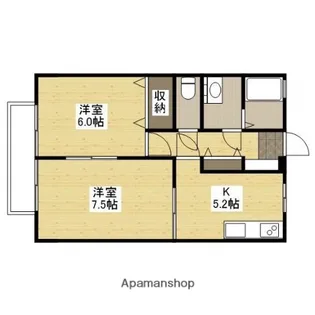 ユーハイツ沖野上【102号室】の間取り