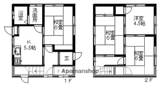 広島県福山市新涯町1丁目【一戸建】の間取り
