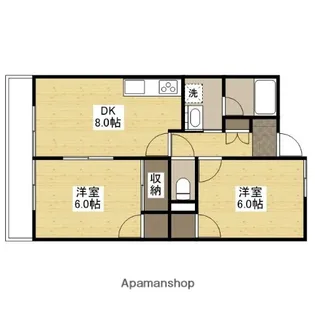 パークサイド西町【302号室】の間取り