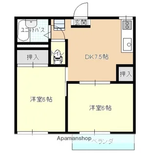 アメニティ大門A棟【2階】の間取り
