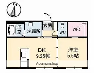 グランラシュレ B棟【2階】の間取り