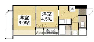 レイクタワーマンション【4階】の間取り