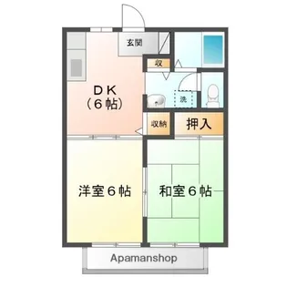 サンライフ中川A【201号室】の間取り