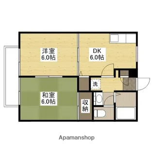 エーライン泉B【202号室】の間取り