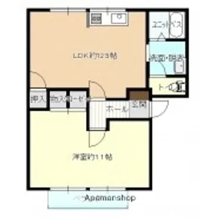 ファリーネ御幸B棟【101号室】の間取り