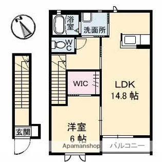 フルール東川口【2階】の間取り
