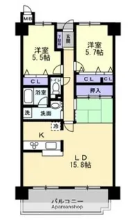 アルファステイツ光南町【2階】の間取り