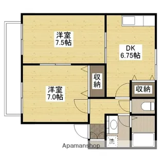 メゾンフルール【102号室】の間取り