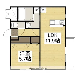 フィオーレ三吉【1階】の間取り