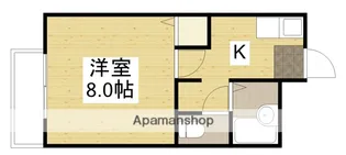 フォーユーパレス御幸【202号室】の間取り
