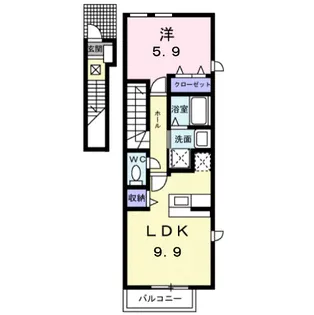 ネオハイムD【2階】の間取り