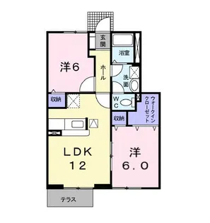 フォンテーヌC【1階】の間取り