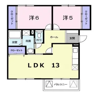 ニューエルディム増成【2階】の間取り