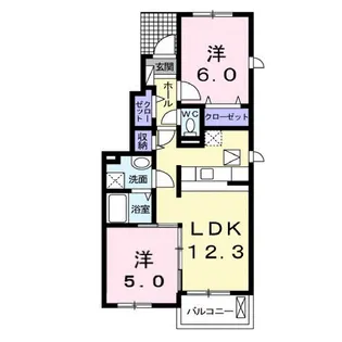 ピュアストリーム B【1階】の間取り