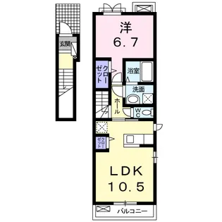 ル ノアⅡ【2階】の間取り