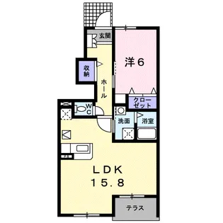 ル コルヌイエB【1階】の間取り