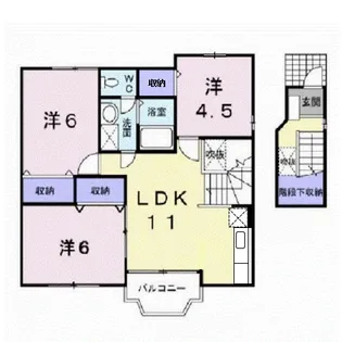 ラヴィング・ヴィラB【2階】の間取り