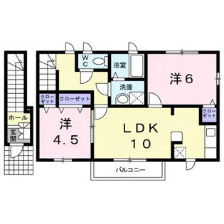 中土井ロングハイツ【2階】の間取り