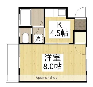 アトリエ【202号室】の間取り