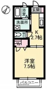 ドミール多治米B棟【2階】の間取り