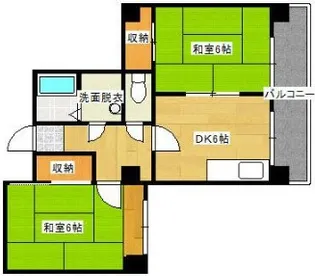 山陽グランドハイツ【401号室】の間取り