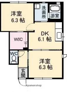 ロイヤルオークス A棟【1階】の間取り