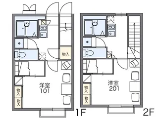 レオパレスパティオ【1階】の間取り