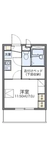 レオパレスゆう【2階】の間取り