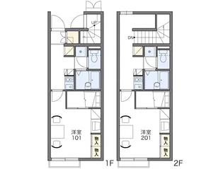 レオパレスルミナーレ【102号室】の間取り