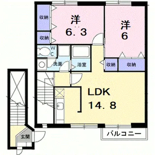 コンフォートハイム【2階】の間取り