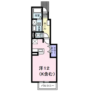 グランドゥールあおばC【1階】の間取り