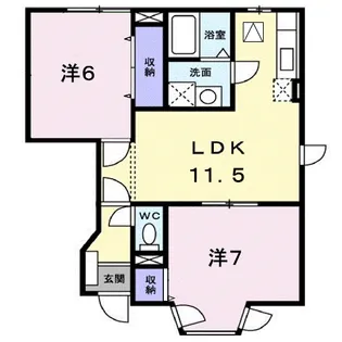 ゴールドクレスト藤井【1階】の間取り