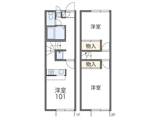 レオパレスAURORA【112号室】の間取り