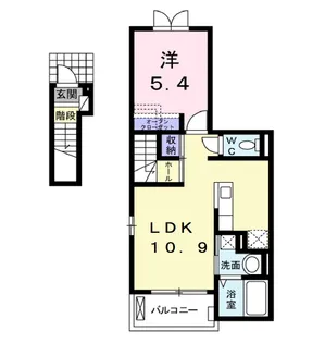 サニー・ハイフラット【2階】の間取り