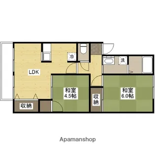 カーサ・ドルチェ【202号室】の間取り