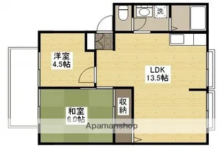 ウィンディアさのB【1階】の間取り