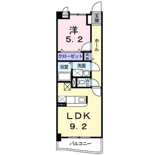 メゾンアウローラ【1階】の間取り
