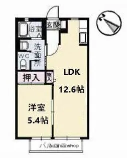シャンポール A棟【2階】の間取り