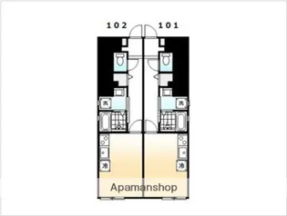 アネックス西新涯【1階】の間取り