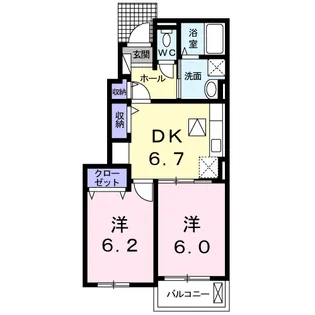 シュペール ヴュー【1階】の間取り