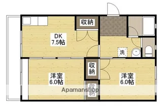新涯マンションA【401号室】の間取り