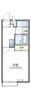 レオパレスひまわり【2階】の間取り